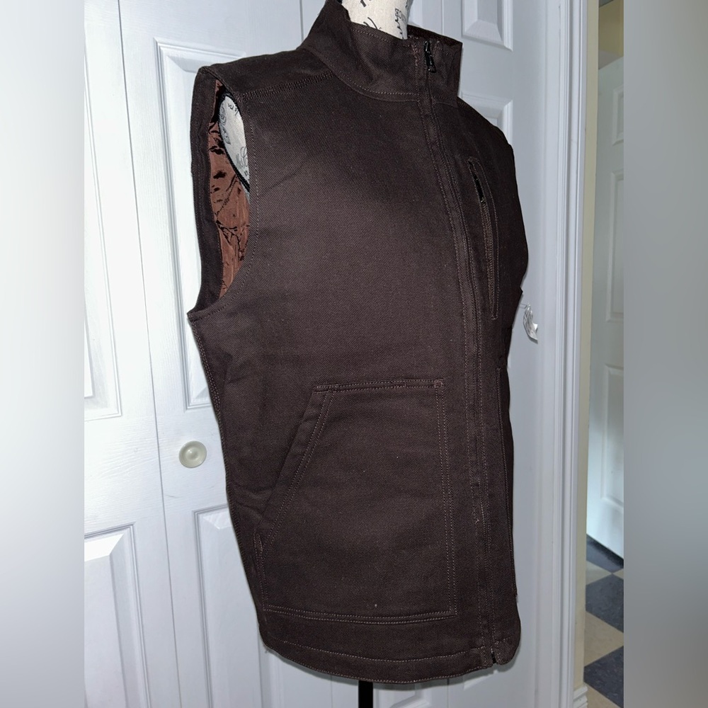 Brahma Brown Utility Vest Sturdy Canvas Design